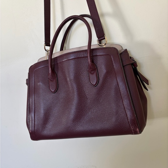 Kate Spade New York medium knott pebbled leather satchel flawed - Picture 7 of 9